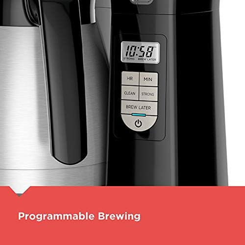 BLACK+DECKER 12-Cup Thermal Programmable Coffee maker, Brew Strength Selector, Auto-clean, Black and Silver - Image 7