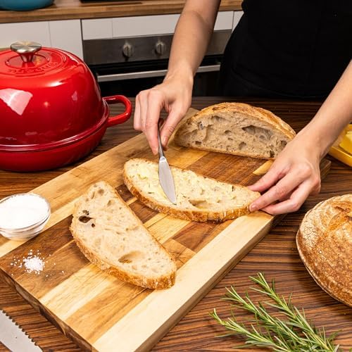 Enamelled Cast Iron Dutch Oven Pot – Dutch Oven For Sourdough Bread Baking – Cast Iron Bread Pot – Red, 6 Quarts, 26cm – by Nuovva - Image 6