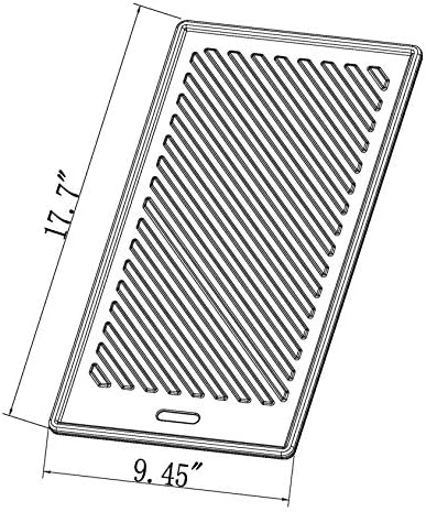 Monument Grills 9.45" x 17.7" 96333 Reversible Cast Iron Cooking Plate for Monument Denali 405, Denali 425, 35633, 24633, 24367, 41847NG, 77352 - Image 6
